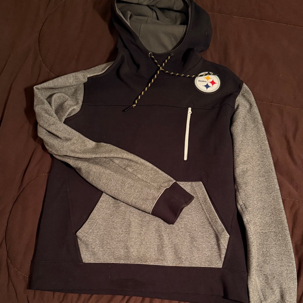 Nike NFL Steelers Black and Gray Hoodie